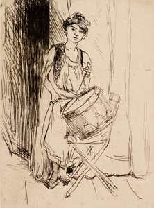带鼓女士（蚀刻） 作者 以撒以色列