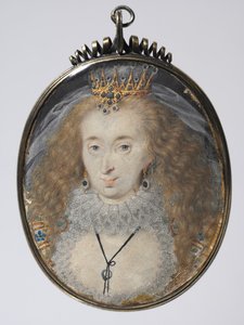 贝里福德伯爵夫人伯爵夫人露西·罗素的肖像，内琳·哈灵顿，c。 1608-1616。 作者 艾萨克·奥利弗（Isaac Oliver）