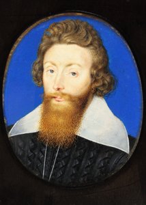 英国海军中将理查德·利夫森爵士 (Leveson)（牛皮纸水彩） 作者 艾萨克·奥利弗（Isaac Oliver）