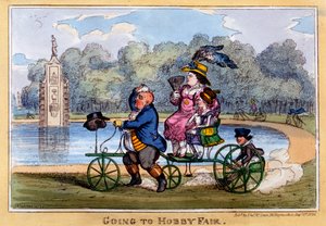 参加1835年的Hobby Fair（手工彩色雕刻） 作者 艾萨克·罗伯特·克鲁克香克