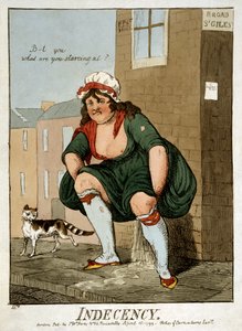 猥亵罪，1799年。   作者 艾萨克·罗伯特·克鲁克香克