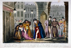 伦敦威斯敏斯特科文特花园的场景，1830年 作者 艾萨克·罗伯特·克鲁克香克