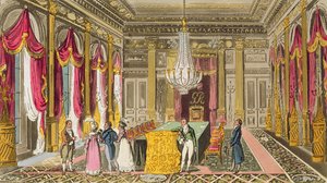 Tom，Jerry和Logic访问Carlton House，来自Pierce Egan的“Life in London”，1821-22（彩色aquatint） 作者 以撒，罗伯特和乔治·克鲁克香克