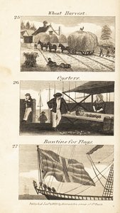 Trades in Regency England: wheat harvest, oysters and buntine for flags 作者 艾萨克·泰勒