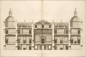 Houghton Hall：西边的一部分，由Pierre Fourdrinier雕刻，1735年（另见64902和64903） 作者 以撒洁具