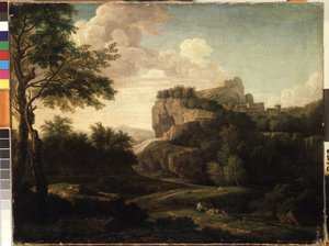 18 世纪 Mikalojus Konstantinas Ciurlionis 美术博物馆，立陶宛考纳斯，Isaac de Moucheron（1667-1744 年）的 "风景 "画作