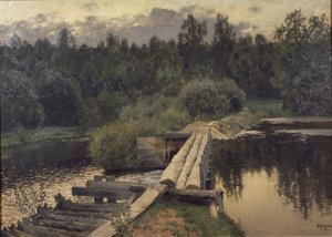 在浅滩，1892年 作者 艾萨克·伊里奇·列维坦