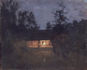 1890年代暮色中的乡间别墅 作者 艾萨克·伊里奇·列维坦