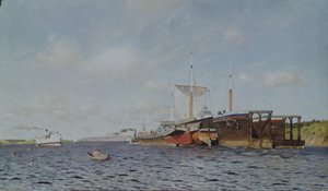 新鲜的风。伏尔加河，1895年 作者 艾萨克·伊里奇·列维坦