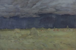 造干草，1900年 作者 艾萨克·伊里奇·列维坦