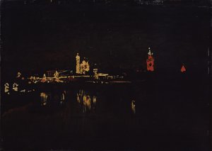莫斯科克里姆林宫的照明，1896年 作者 艾萨克·伊里奇·列维坦