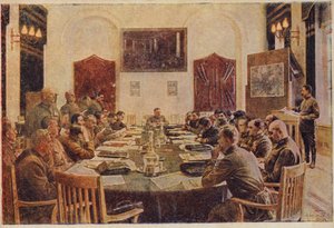 苏联革命军事委员会会议。 c1925-1934 作者 伊萨克·伊斯莱耶维奇·布罗茨基
