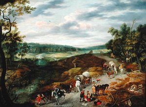 盗贼攻击旅行者的车队，1656年