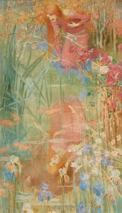伊杜娜和鹰（水彩画）