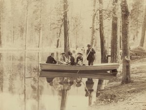 1880 年，瓦沃纳车站斯特拉湖上的风景（照片） 作者 以赛亚·泰伯
