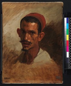 为一个年轻的阿拉伯人的头研究，1860-1862年 作者 伊西多尔比尔斯