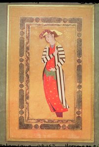 专辑2160一个人的肖像，来自Album de Pieces Calligraphiees et de Miniatures，13-15世纪 作者 伊斯兰学校