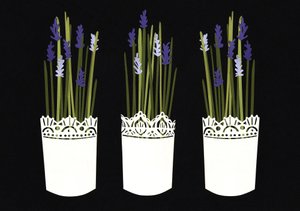 薰衣草花盆，2014 年（纸质） 作者 伊莎贝尔·巴伯