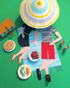 公园野餐》，2016 年（纸质）