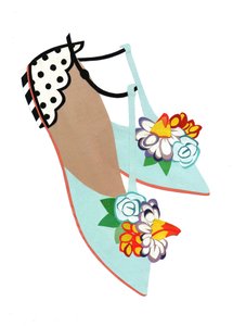 夏日凉鞋，2014 年（剪纸）