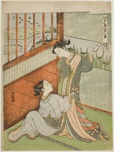 吉原雁落》，选自 "江户游赏八景 "系列 作者 Isoda Koryusai