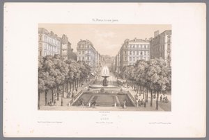 Zicht op de Place en de Rue Impériale te Lyon
里昂。Place et Rue Impériale（物品标题）
Hedendaags Frankrijk（系列标题）
我们时代的法国》（文物上的系列名称） 作者 弗里克兄弟