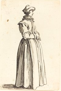 年轻女性，侧面，面向右侧