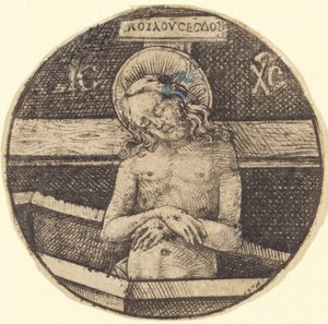 基督是忧伤的人 作者 以色列·范·麦肯纳姆（Israhel van Meckenem）