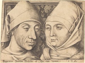 Israhel van Meckenem和他妻子Ida的双人肖像，约1490年。