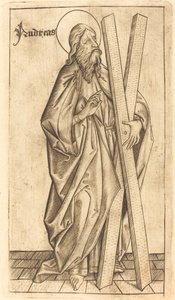 圣安德鲁，约14701480。 作者 以色列·范·麦肯纳姆（Israhel van Meckenem）