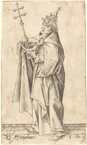 圣科尼利厄斯，约1470年。 作者 以色列·范·麦肯纳姆（Israhel van Meckenem）