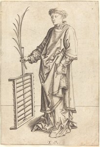 圣劳伦斯，约14801490。 作者 以色列·范·麦肯纳姆（Israhel van Meckenem）