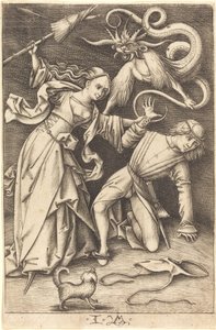 愤怒的妻子 作者 以色列·范·麦肯纳姆（Israhel van Meckenem）