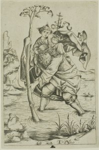 圣克里斯托弗 作者 小艾希拉（Israhel van Meckenem）
