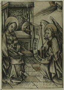 圣母领报 作者 小艾希拉（Israhel van Meckenem）