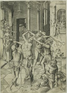 鞭笞 作者 小艾希拉（Israhel van Meckenem）