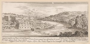 里昂在索恩河转弯处的景色
Veue de Lyon quand on y descend par la Saone（标题见实物）