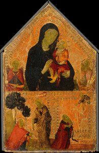 圣母与圣人米迦勒和施洗者约翰在一起，"Noli Me Tangere"...