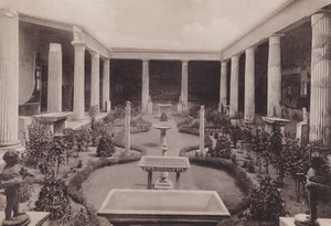 维提伊之家（Casa Dei Vettii），Peristilio，维提伊之家，Peristyle（黑白照片）。 作者 意大利摄影师