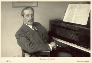 Giacomo Puccini (b/w photo) 作者 意大利摄影师