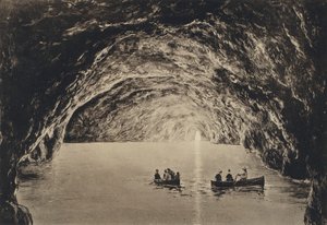 Naples: Capri, Grotta Azzurra (b/w photo)