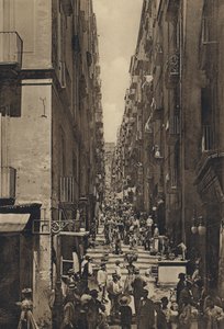 那不勒斯: Gradoni Di Chiaia (黑白照片) 作者 意大利摄影师