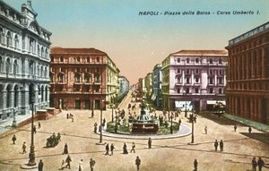 那不勒斯，意大利，Piazzo Della Borsa，Corso Umberto I. 作者 意大利摄影师