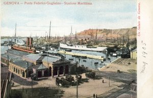 Federico Guglielmo桥和渡轮终点站，热那亚 作者 意大利摄影师