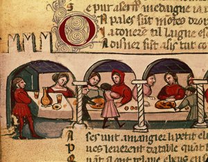 在Codex Entree dEspagne旅馆用餐 作者 意大利学校