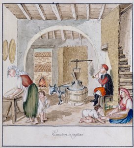 A rustic interior in Cagliari, print ms. 258, Luzzetti Collection 作者 意大利学校