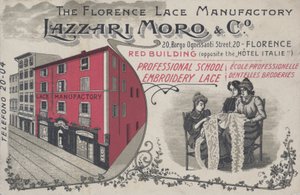 意大利佛罗伦萨Lazzari Moro & Co花边广告（彩色平版印刷 作者 意大利学校