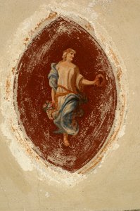 意大利皮埃蒙特比耶拉皮亚佐中世纪街区 Ternengo Gromo 宫殿（16 世纪）壁画《丰饶的寓言 作者 意大利学校