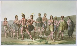 来自南卡罗来纳州的美国印第安人，1820年 作者 意大利学校