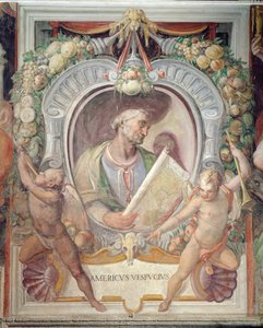 Amerigo Vespucci，位于Sala del Mappamondo 作者 意大利学校